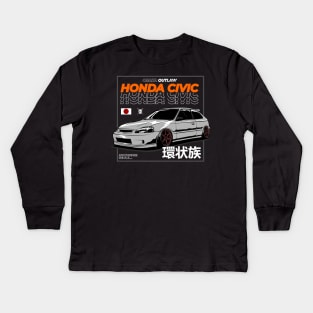 honda civic hatchback Kids Long Sleeve T-Shirt